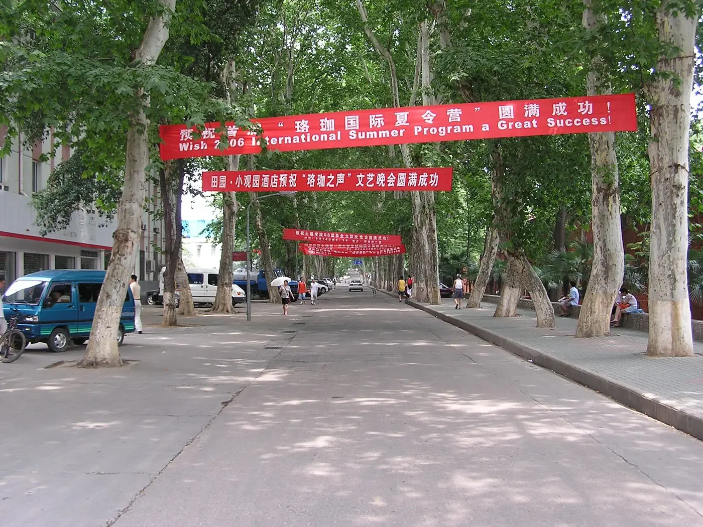 Campus street, Wuhan University (2006)